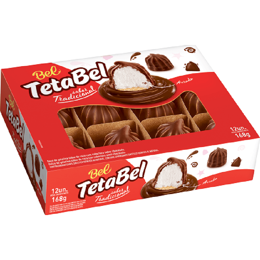 DOCE TETABEL SABOR TRADICIONAL 168G CONTEM 12 UNIDADES - Docesvaz