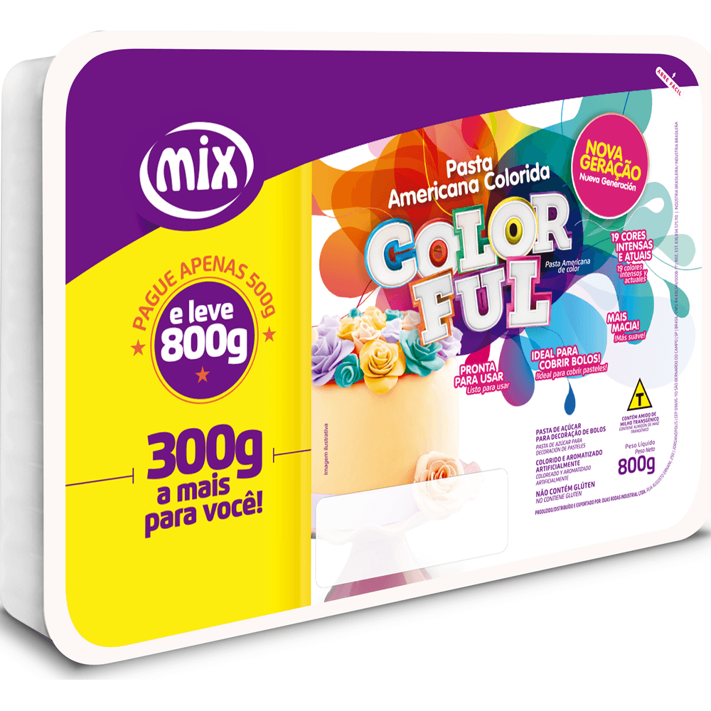 PASTA AMERICANA VERMELHA 800G MIX docesvaz