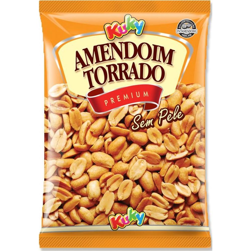 AMENDOIM 1.005KG TORRADO SEM PELE KUKY - docesvaz