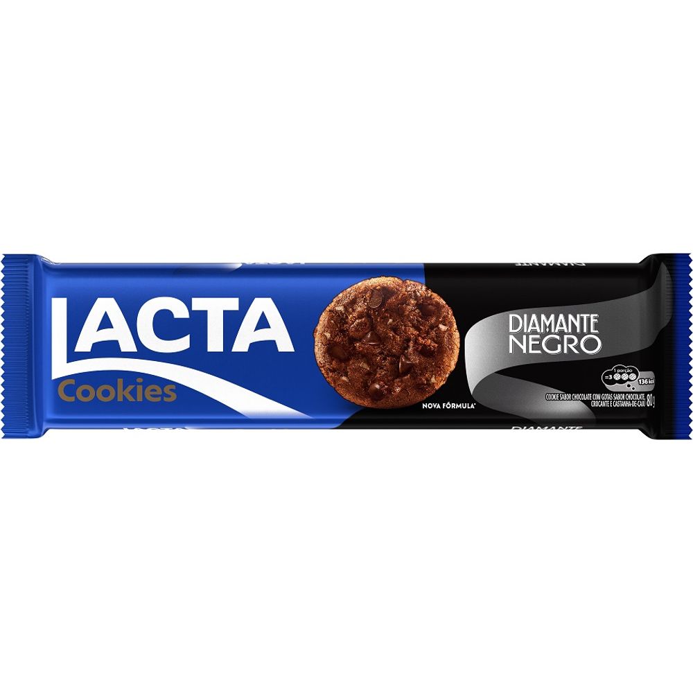 BISCOITO COOKIE DIAMANTE NEGRO LACTA 80G docesvaz