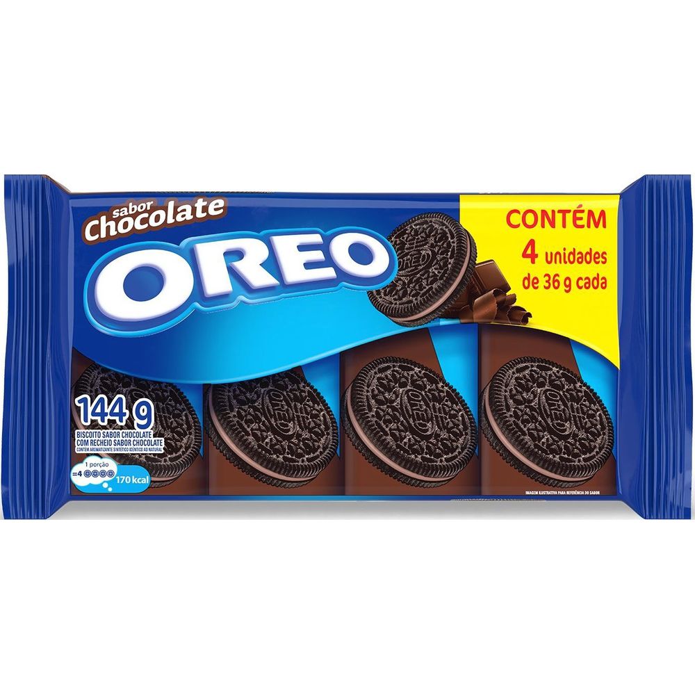 BISCOITO OREO SABOR CHOCOLATE COM RECHEIO SABOR CHOCOLATE DISPLAY COM 4 ...